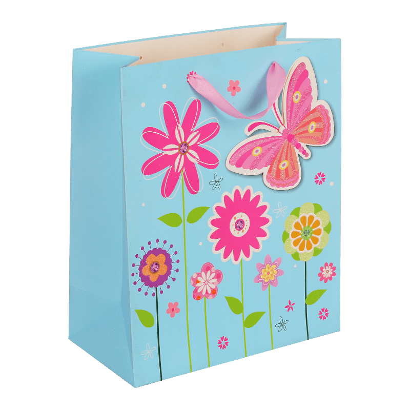 Schmetterlings-Blumen-Geschenkverpackungstasche für Mama