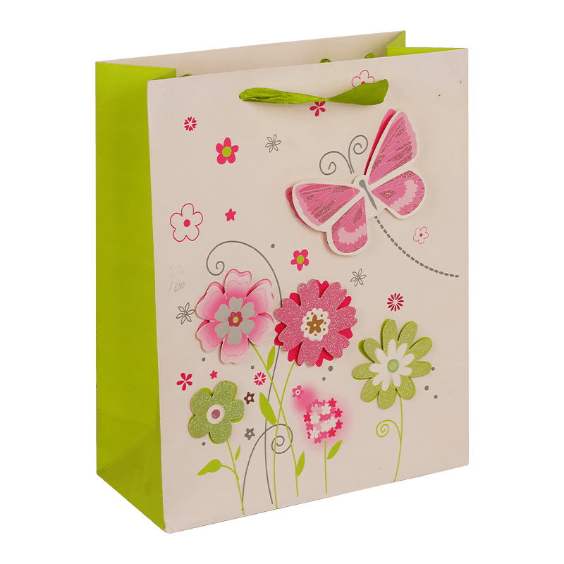 Schmetterlings-Blumen-Geschenkverpackungstasche für Mama