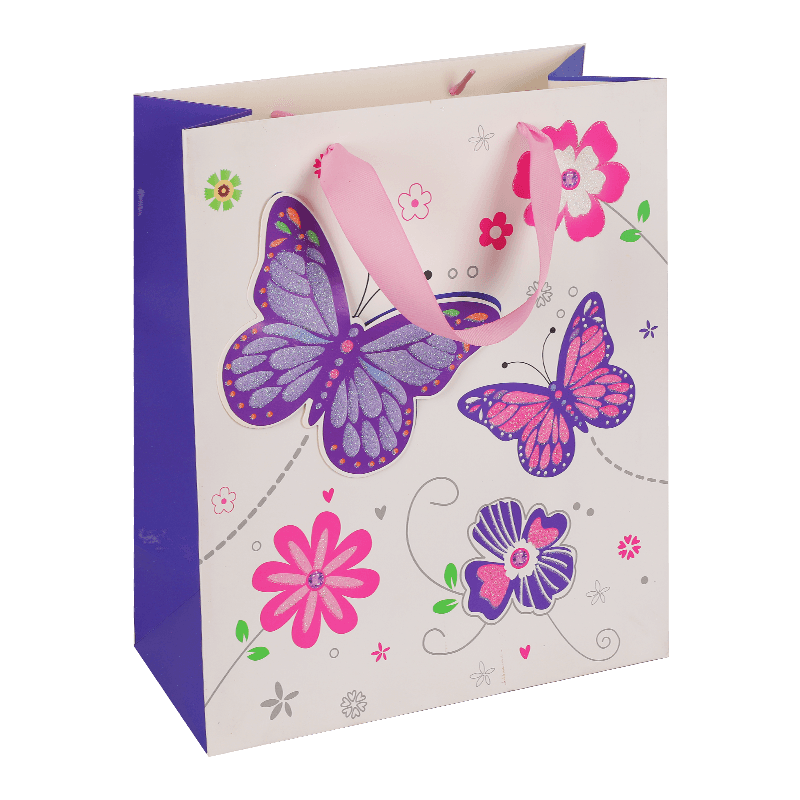 Schmetterlings-Blumen-Geschenkverpackungstasche für Mama