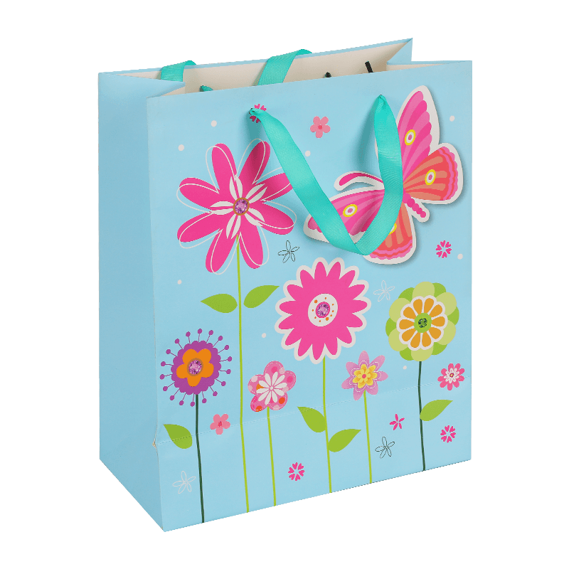 Schmetterlings-Blumen-Geschenkverpackungstasche für Mama