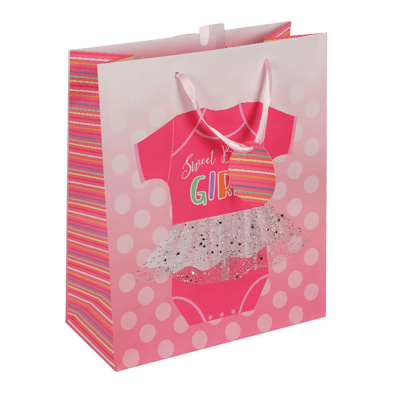 Rosa Onesie Baby-Geburtstags-Geschenktüte für Mädchen