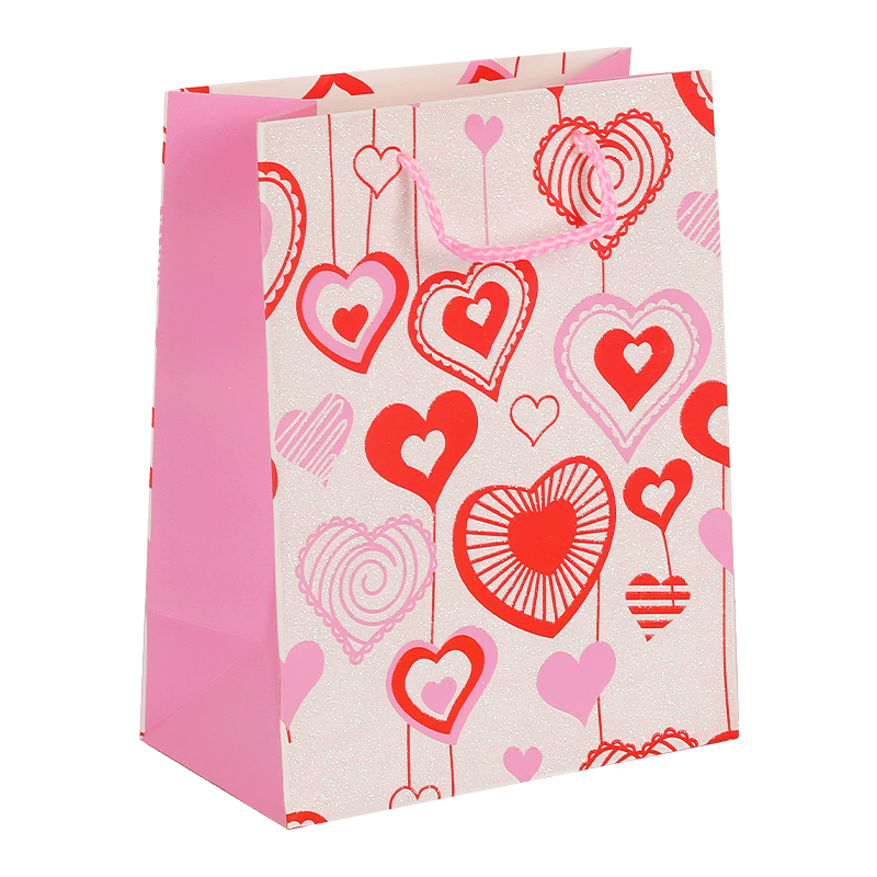 Bunte Herz-Glitzer-Valentinstag-Geschenktüte