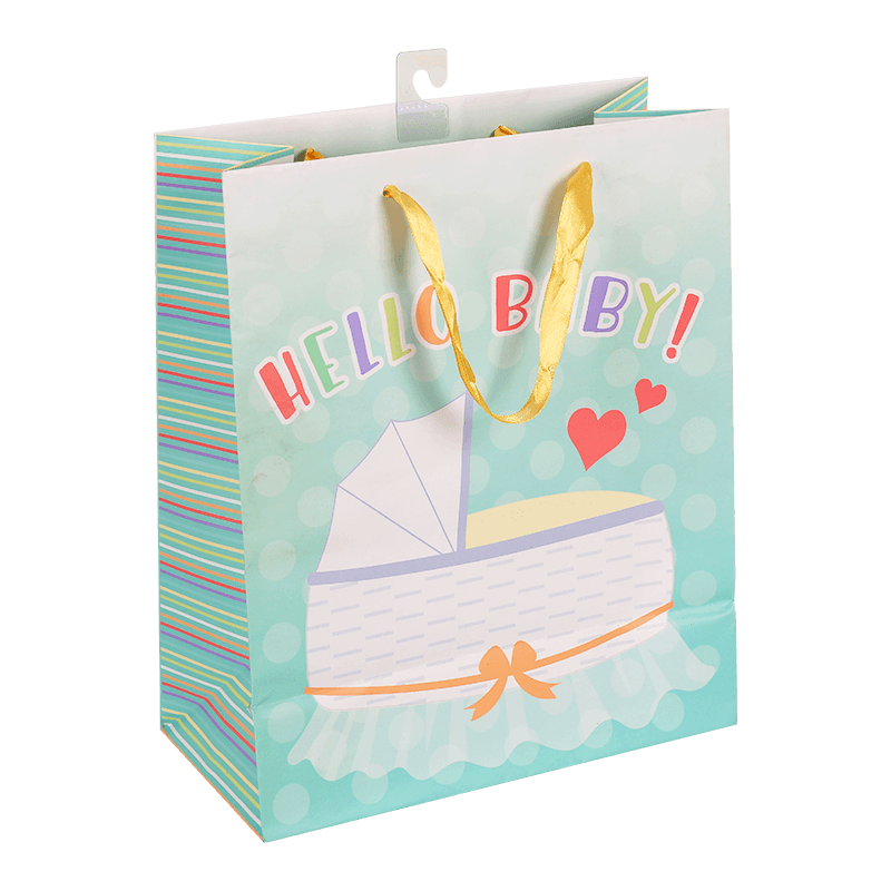 Kinderwagen-Babyparty-Papiertüte mit Griff