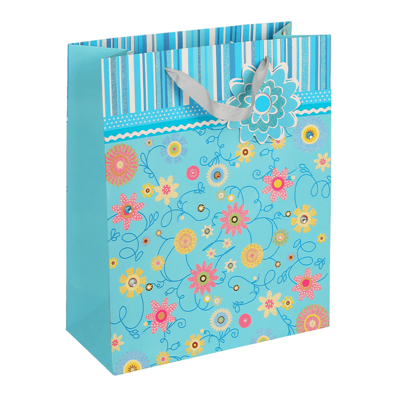 Geschenktüte mit Schmetterlings-Blumen-Design für Kinder