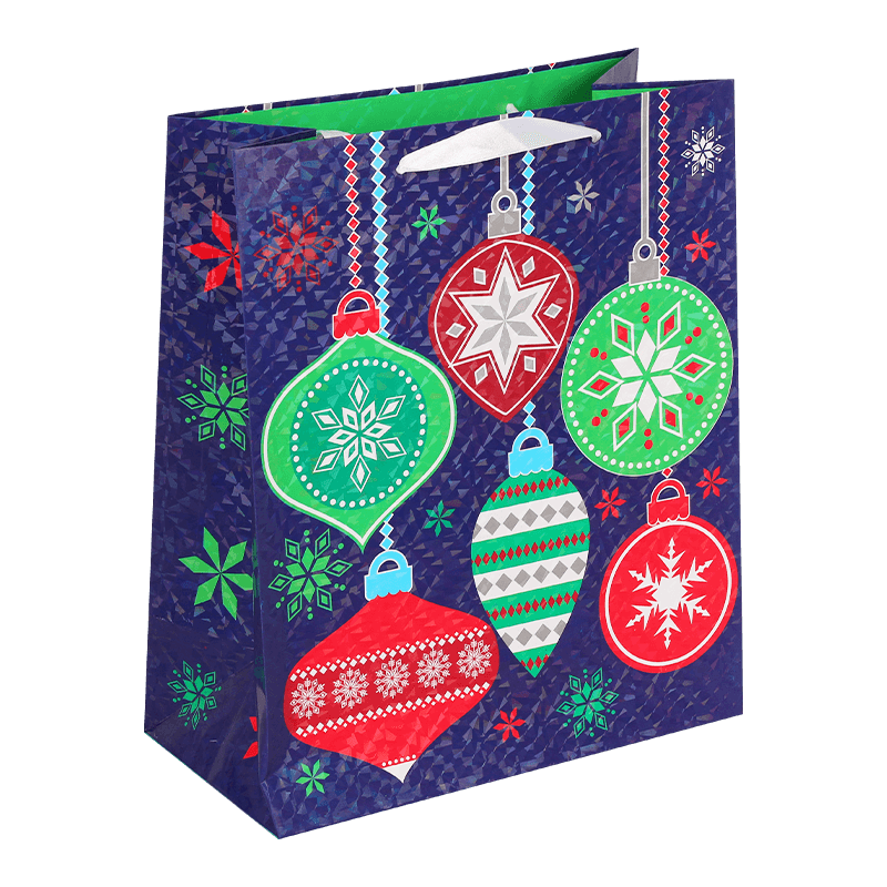 Fröhliche Weihnachtsfeiertags-Glitzerpapier-Geschenktüte