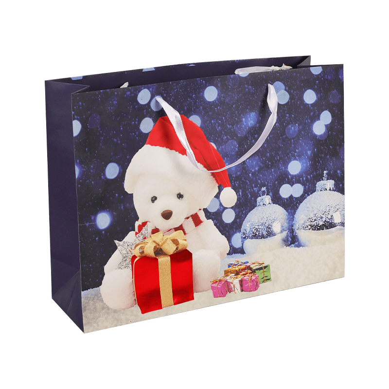 Weihnachts-Geschenkverpackungstasche mit Tiermuster