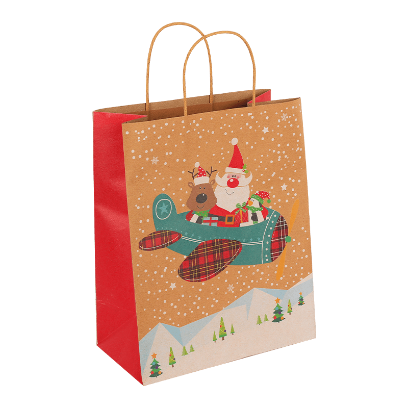 Weihnachtsmann-Druck-Kraftpapier-Süßigkeits-Geschenktüte