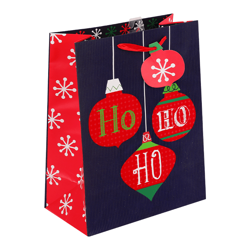 Fröhliche Weihnachtsfeiertags-Glitzerpapier-Geschenktüte