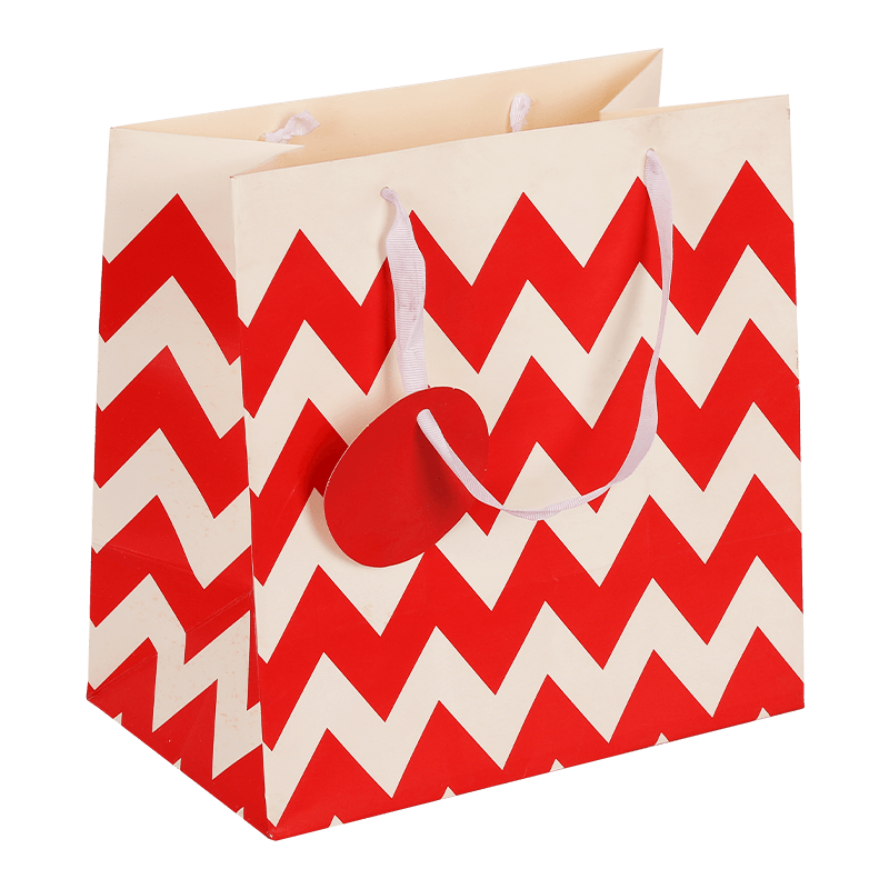 Wellenförmige Glitzer-Geschenktüte aus Kraftpapier