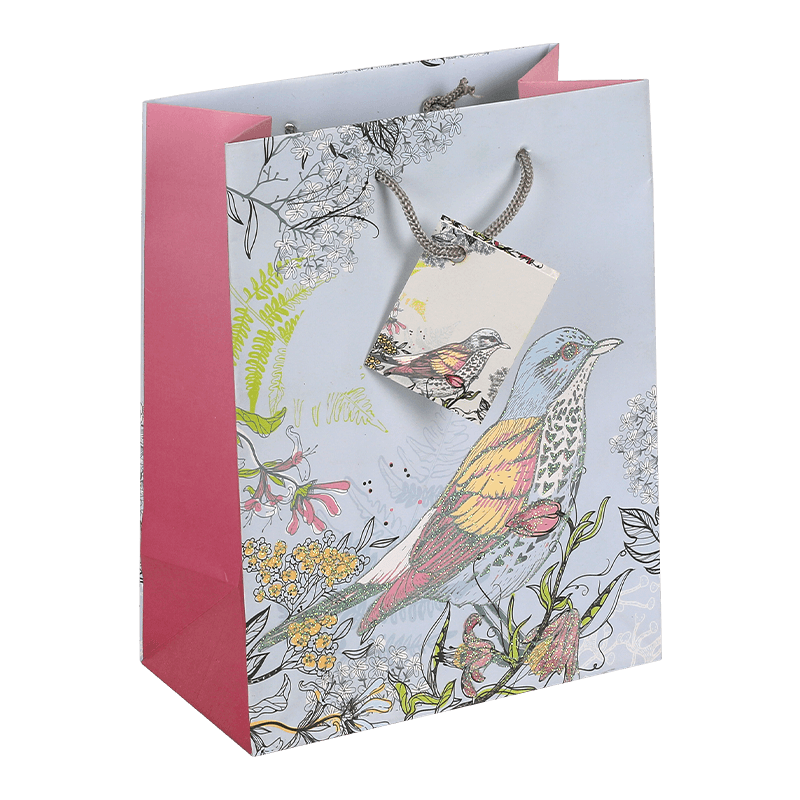 Kolibri-Blumenpapier-Gastgeschenk-Tasche