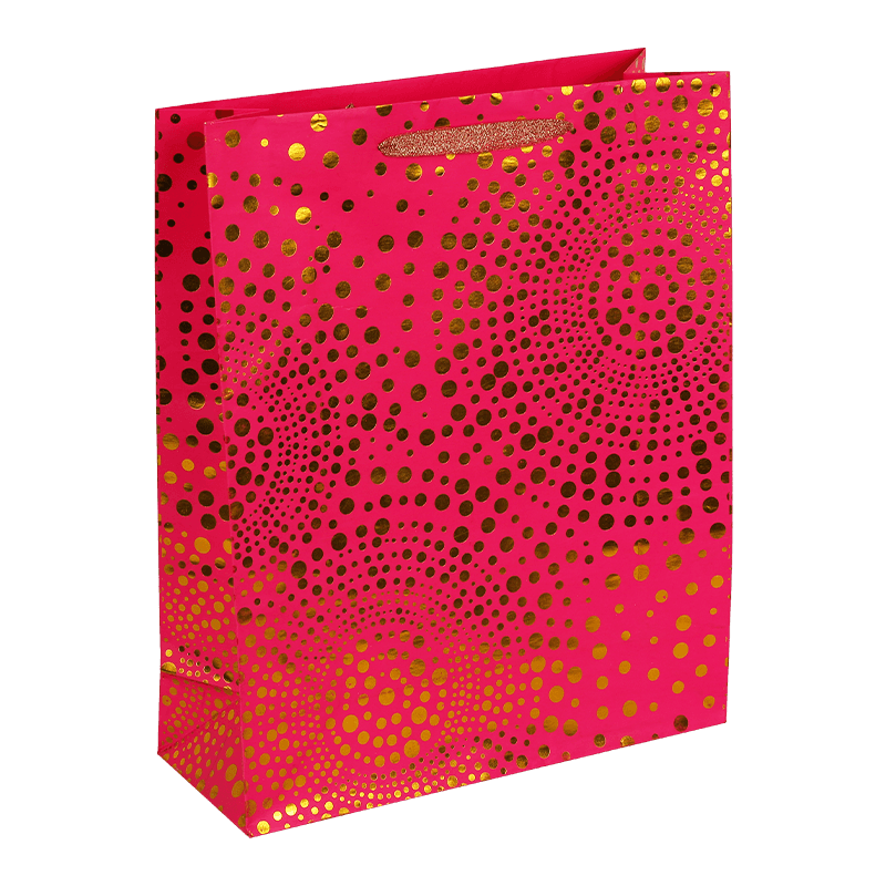 Kleine Geschenktüte aus Papier mit Polka Dot-Foliendesign