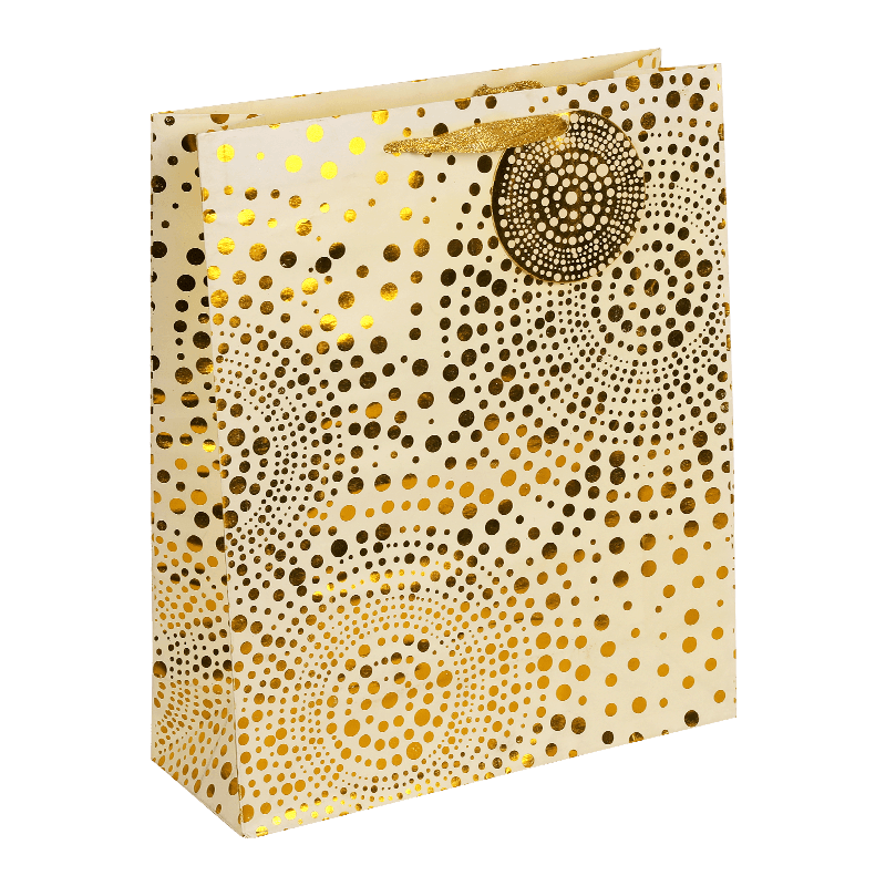 Kleine Geschenktüte aus Papier mit Polka Dot-Foliendesign