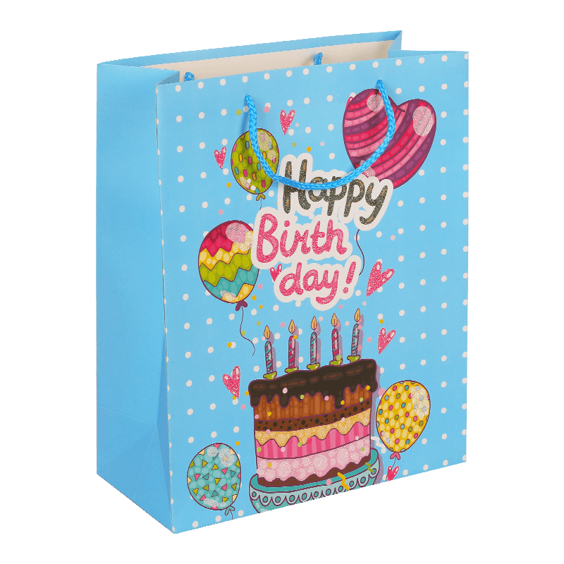 Ballon- und Kuchen-Happy-Birthday-Party-Papiertüte