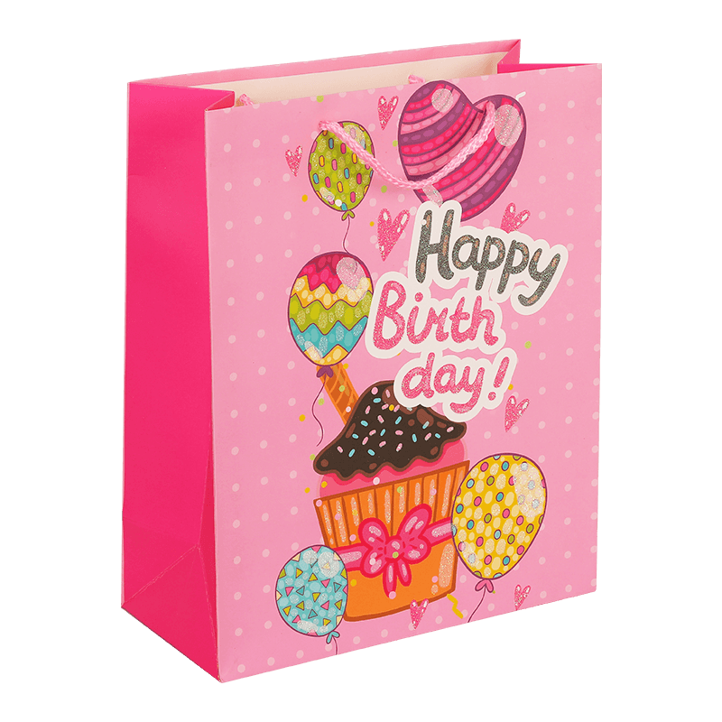 Ballon- und Kuchen-Happy-Birthday-Party-Papiertüte