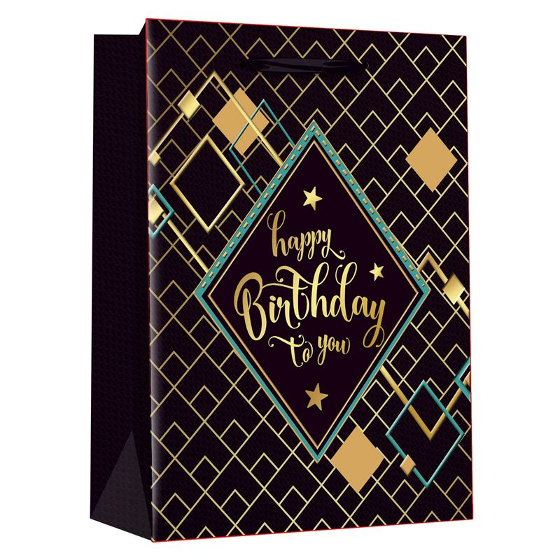 Elegant bedruckte „Happy Birthday“-Party-Geschenkverpackung aus Papier