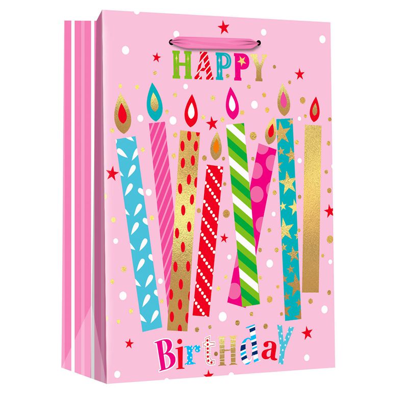Professioneller Hersteller bedruckte Happy Birthday-Papierverpackungstüten