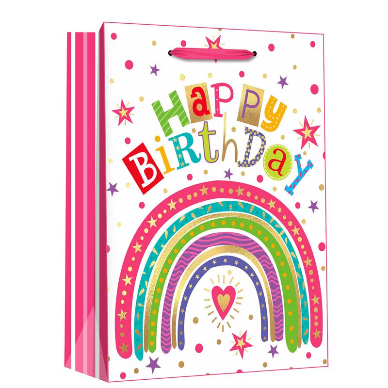 Professioneller Hersteller bedruckte Happy Birthday-Papierverpackungstüten