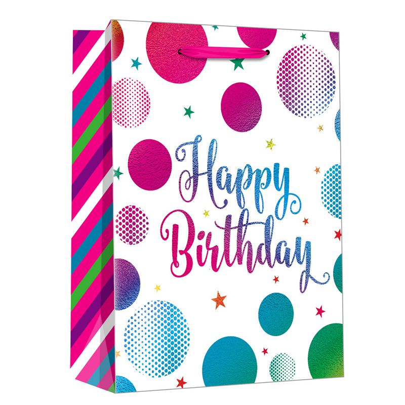 Bedruckte „Happy Birthday“-Pentagramm-Elemente-Geschenkpapier-Souvenirtasche