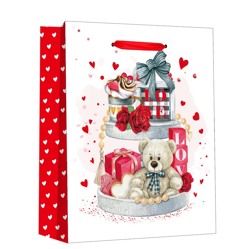 Valentinstag-Geschenkpapier-Einkaufstüten