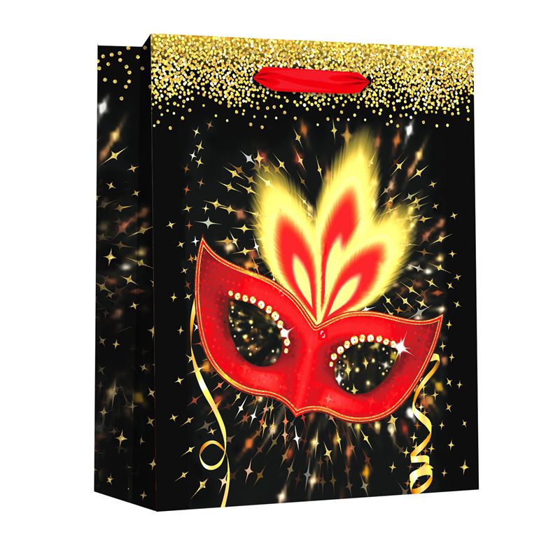 Bedruckte Party-Geschenkpapiertüte mit exquisitem Maskenmuster