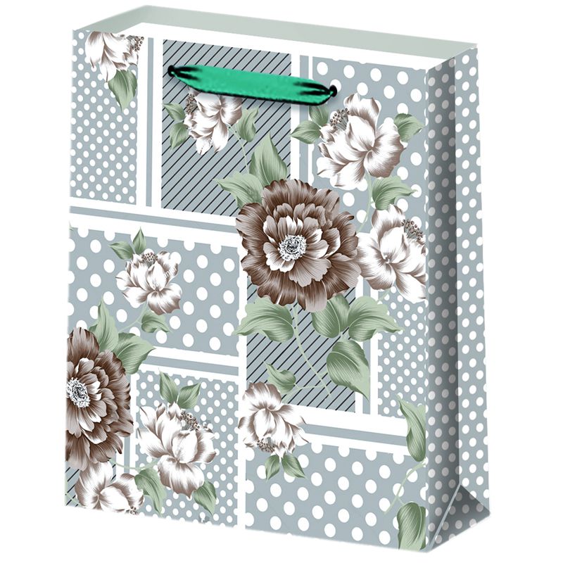 Individuell bedruckte Geschenk-Einkaufstasche aus Papier mit Blumenmustern