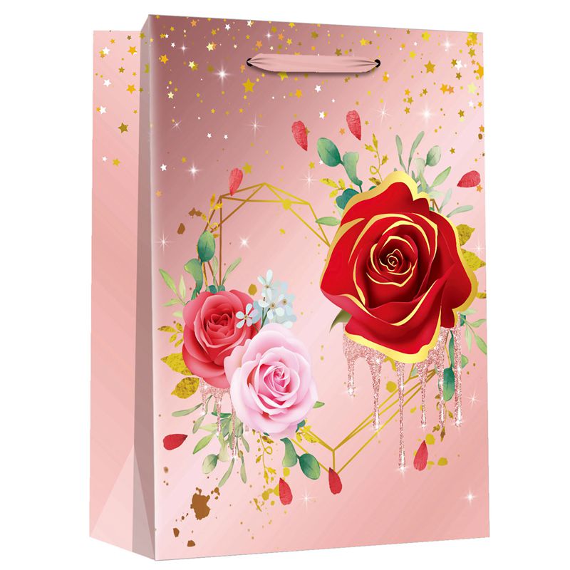 Exquisite bedruckte Einkaufs-Geschenkpapiertüte mit Blumenmuster