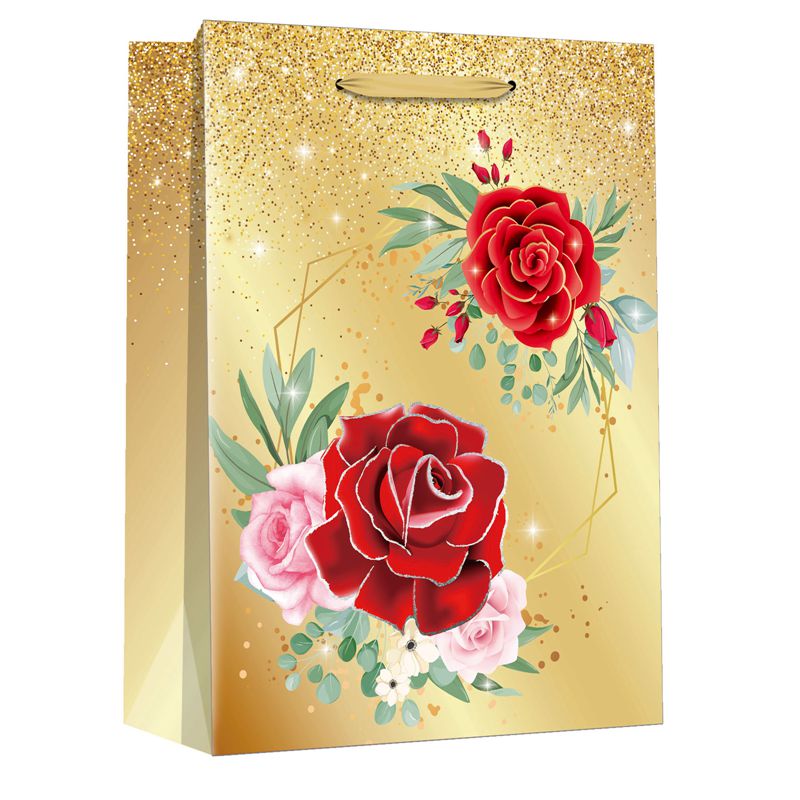 Exquisite bedruckte Einkaufs-Geschenkpapiertüte mit Blumenmuster