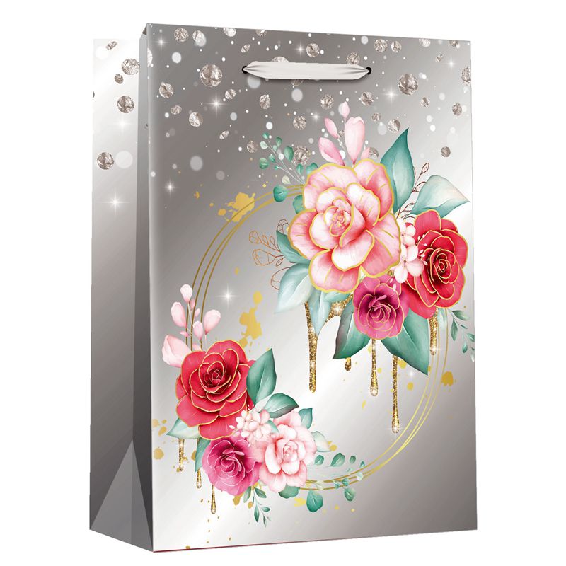 Exquisite bedruckte Einkaufs-Geschenkpapiertüte mit Blumenmuster